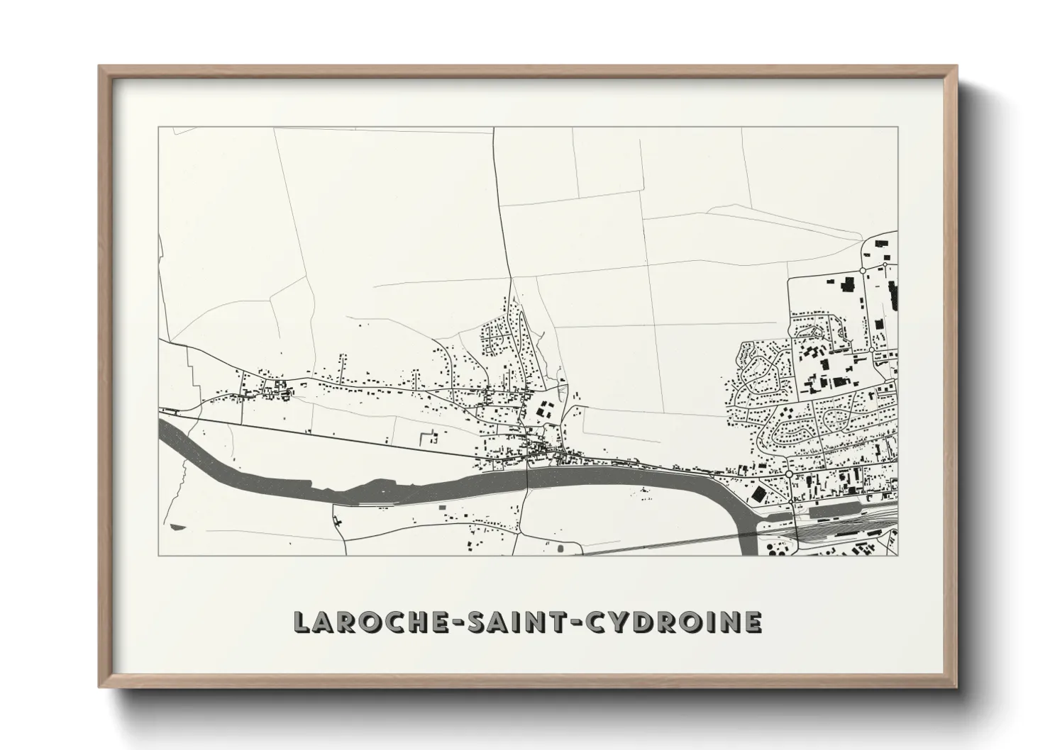 Une affiche de carte sur Laroche-Saint-Cydroine