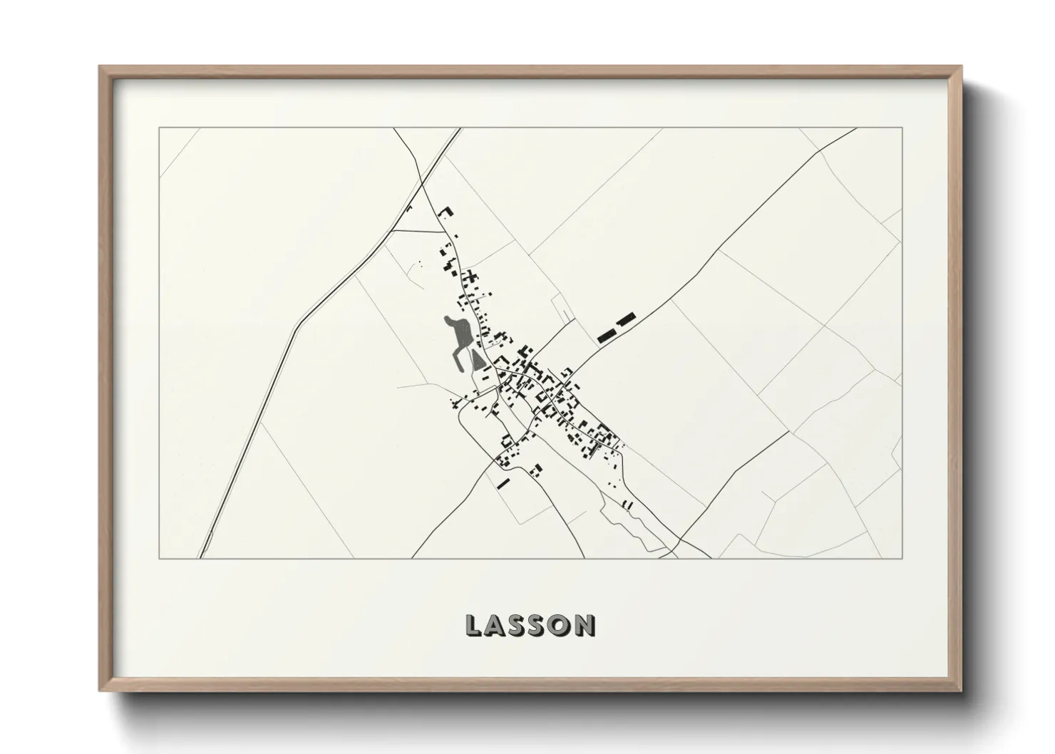 Une affiche de carte sur Lasson