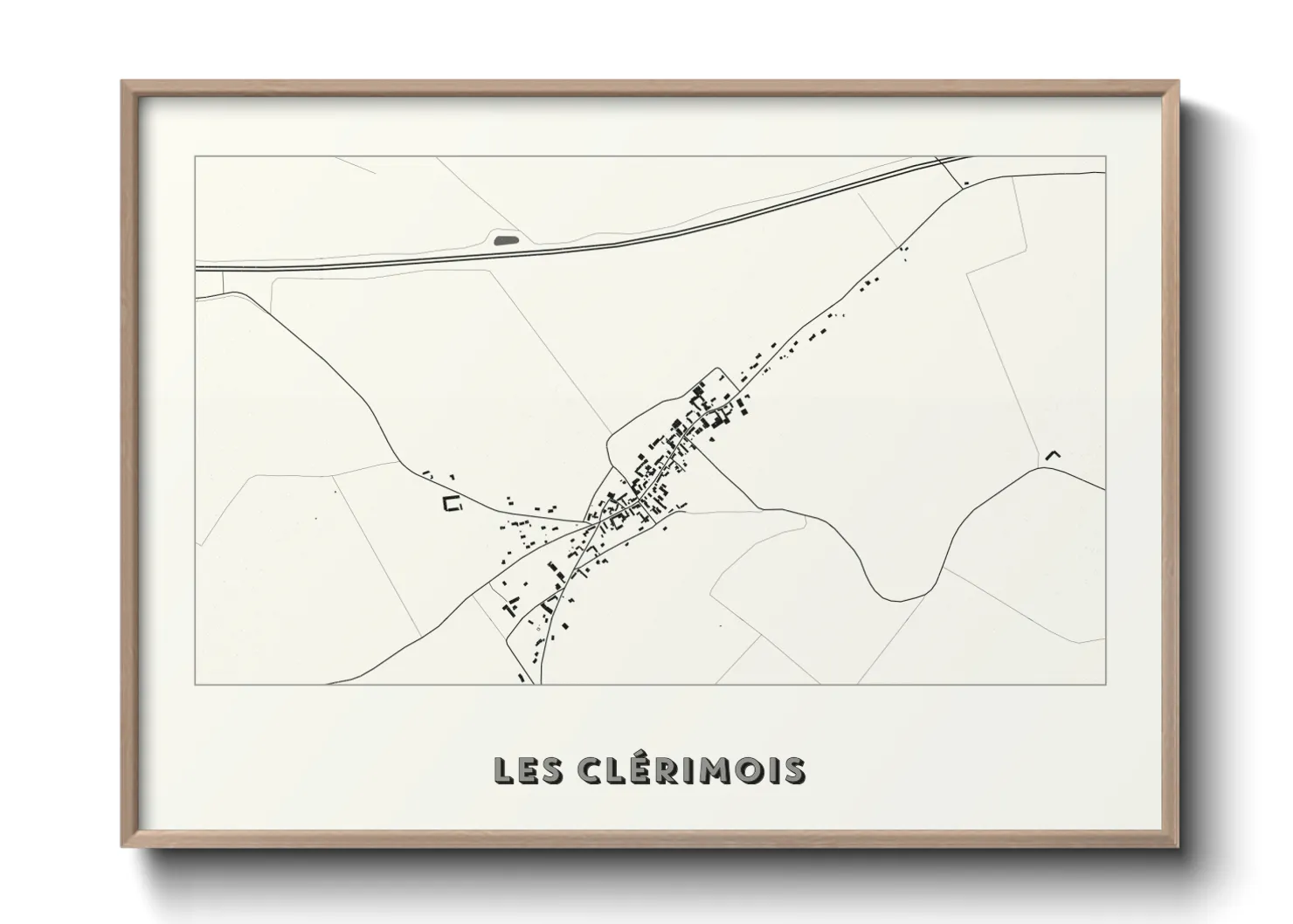 Une affiche de carte sur Les Clérimois