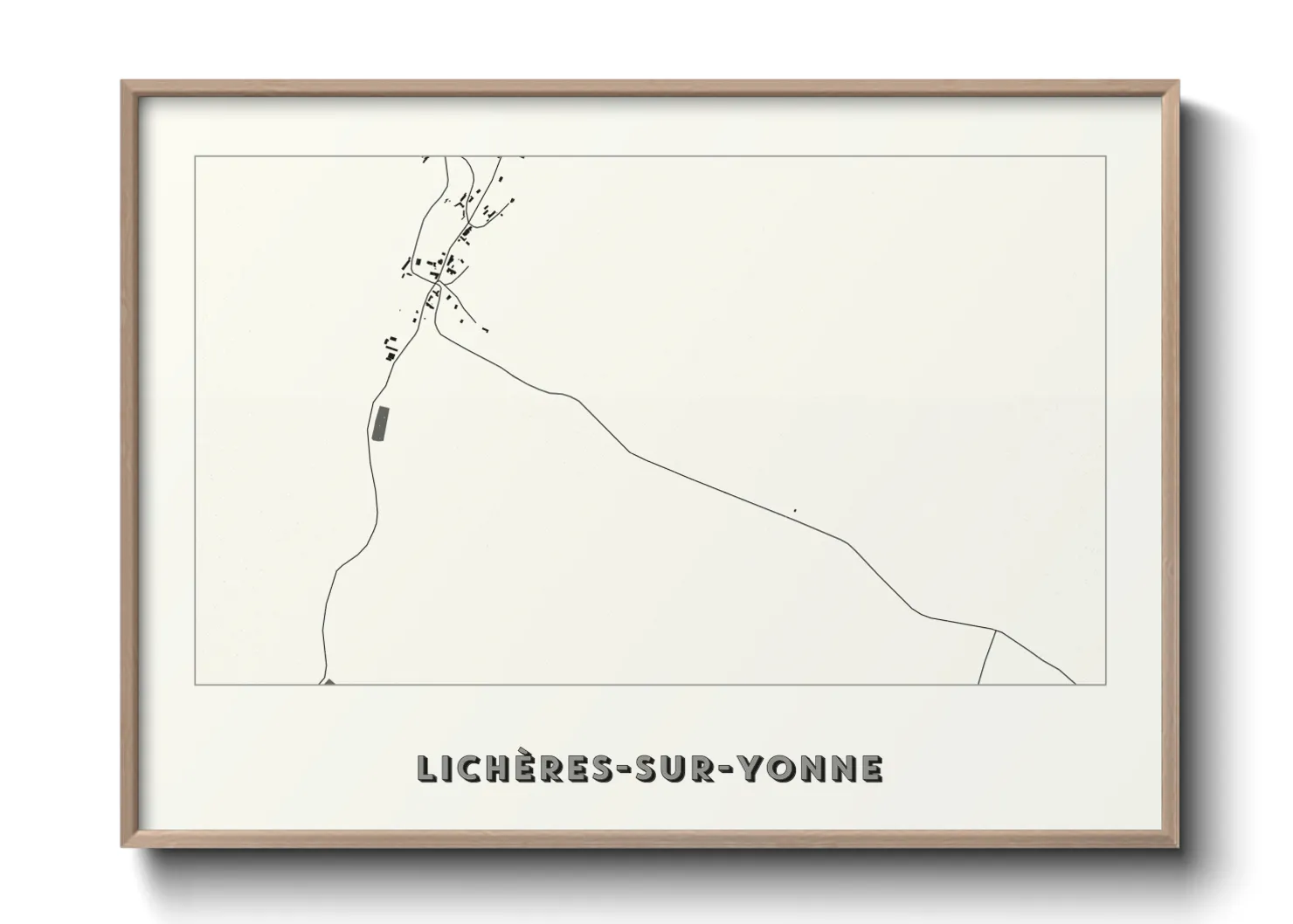Une affiche de carte sur Lichères-sur-Yonne