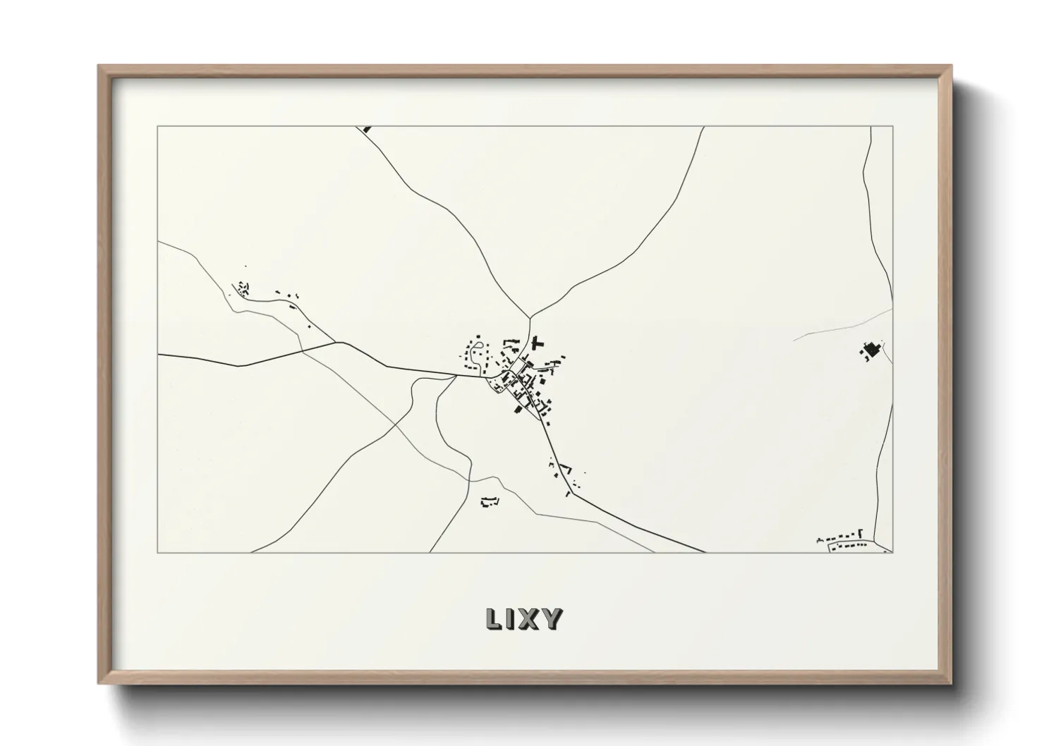 Une affiche de carte sur Lixy