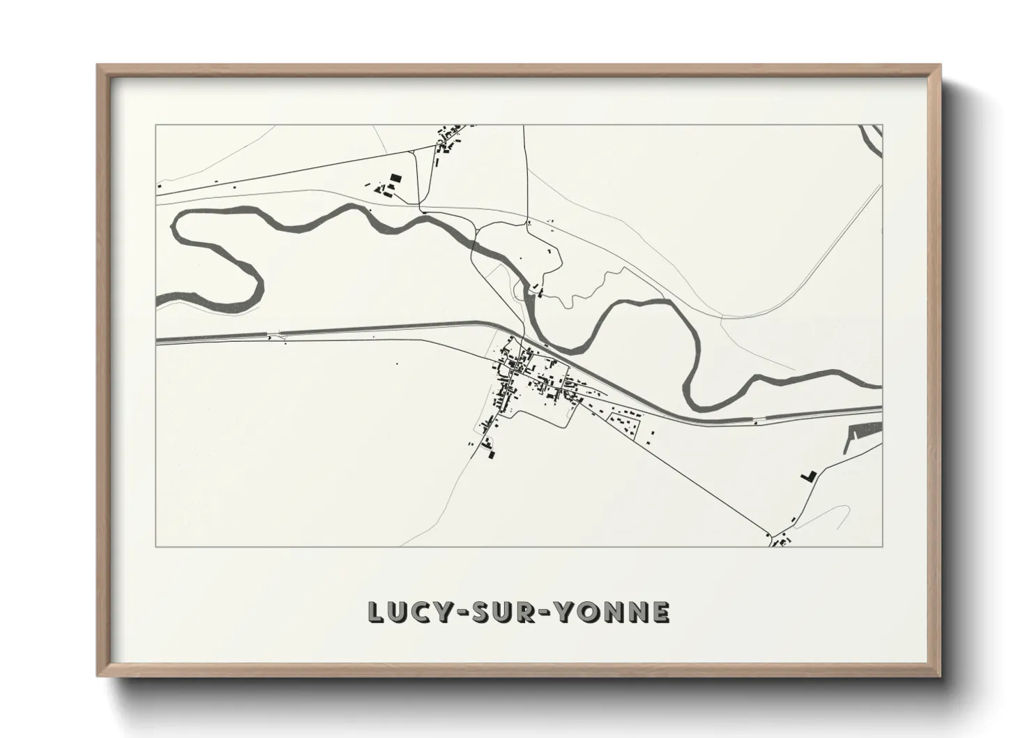 Une affiche de carte sur Lucy-sur-Yonne