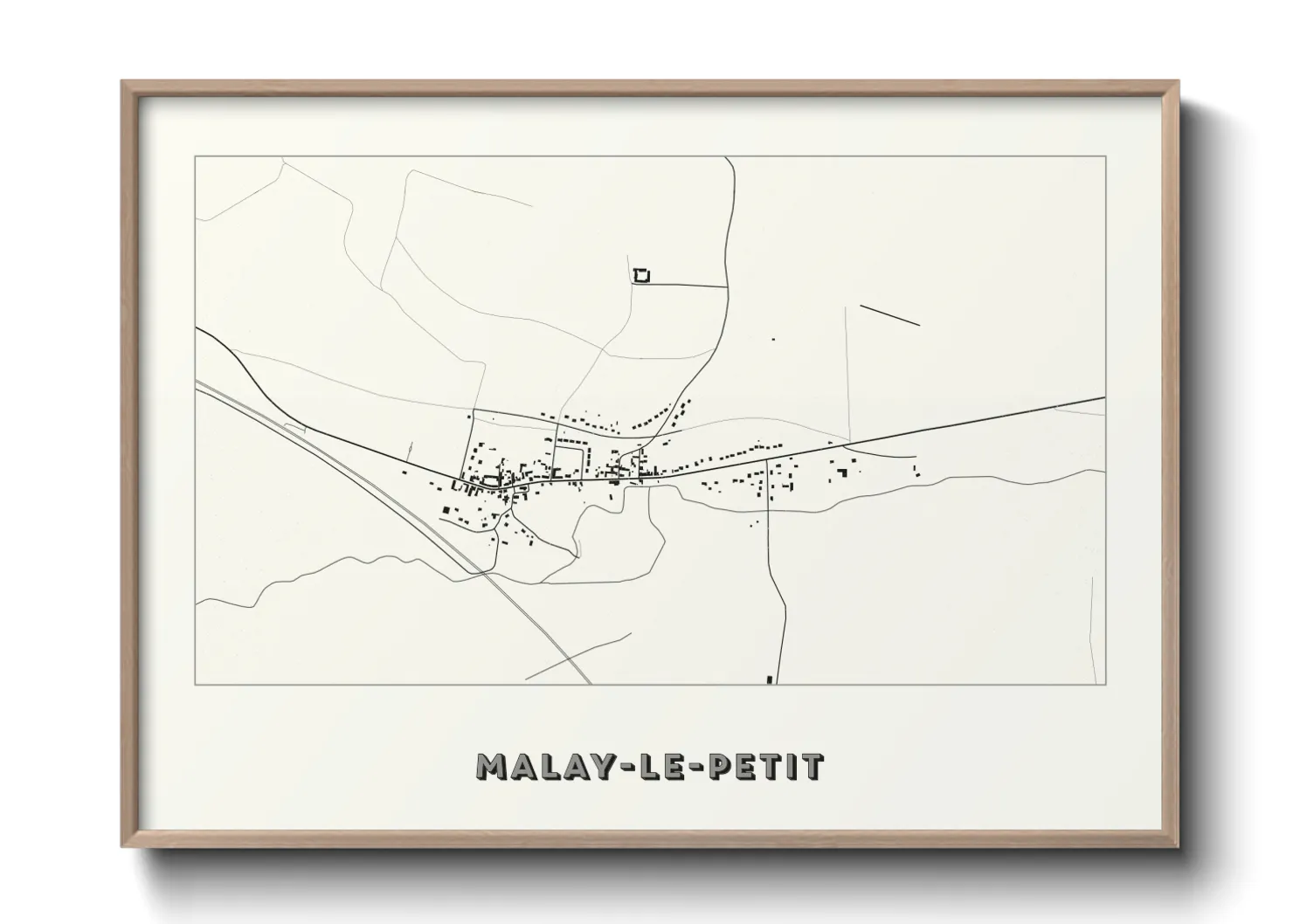 Une affiche de carte sur Malay-le-Petit