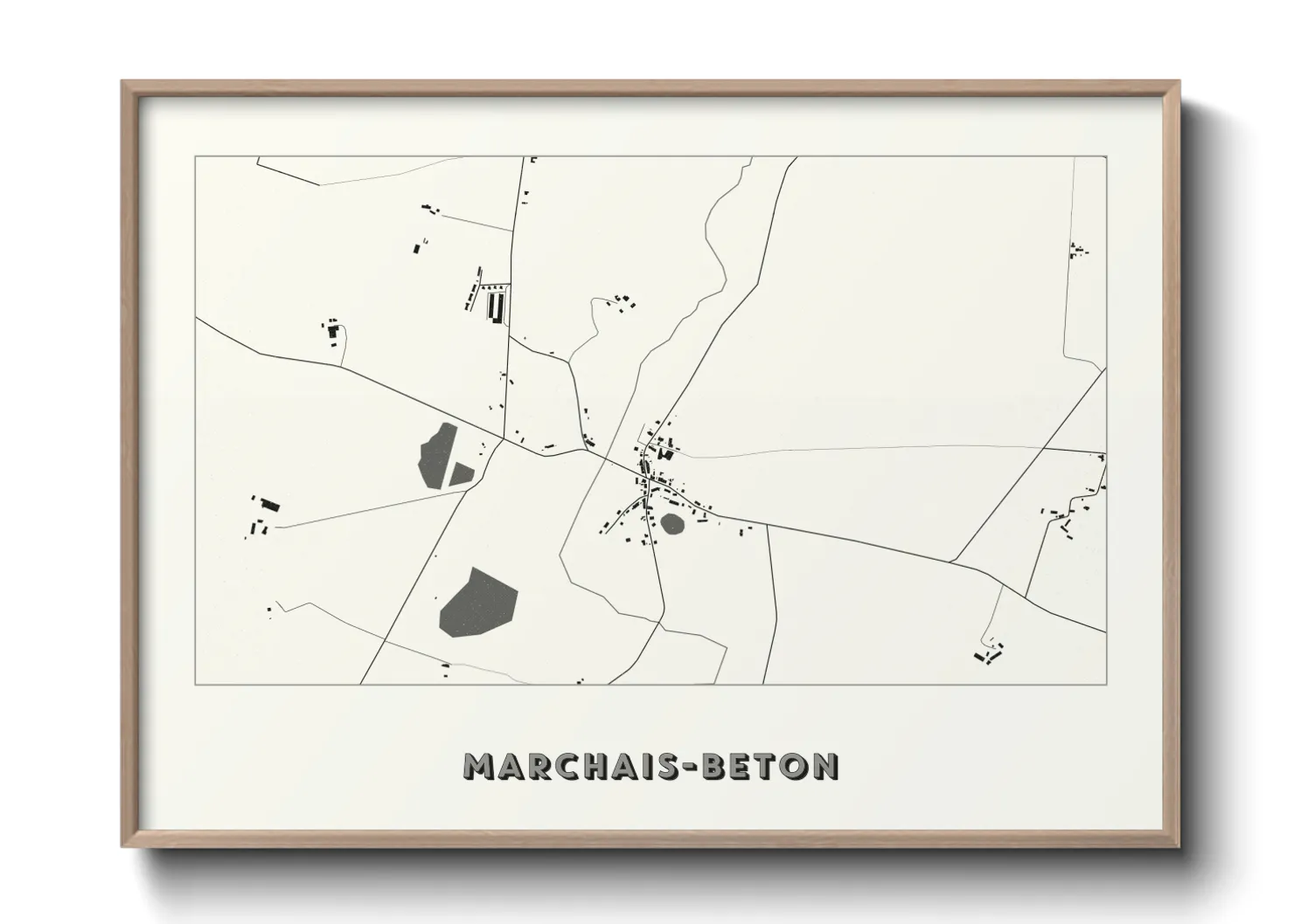 Une affiche de carte sur Marchais-Beton