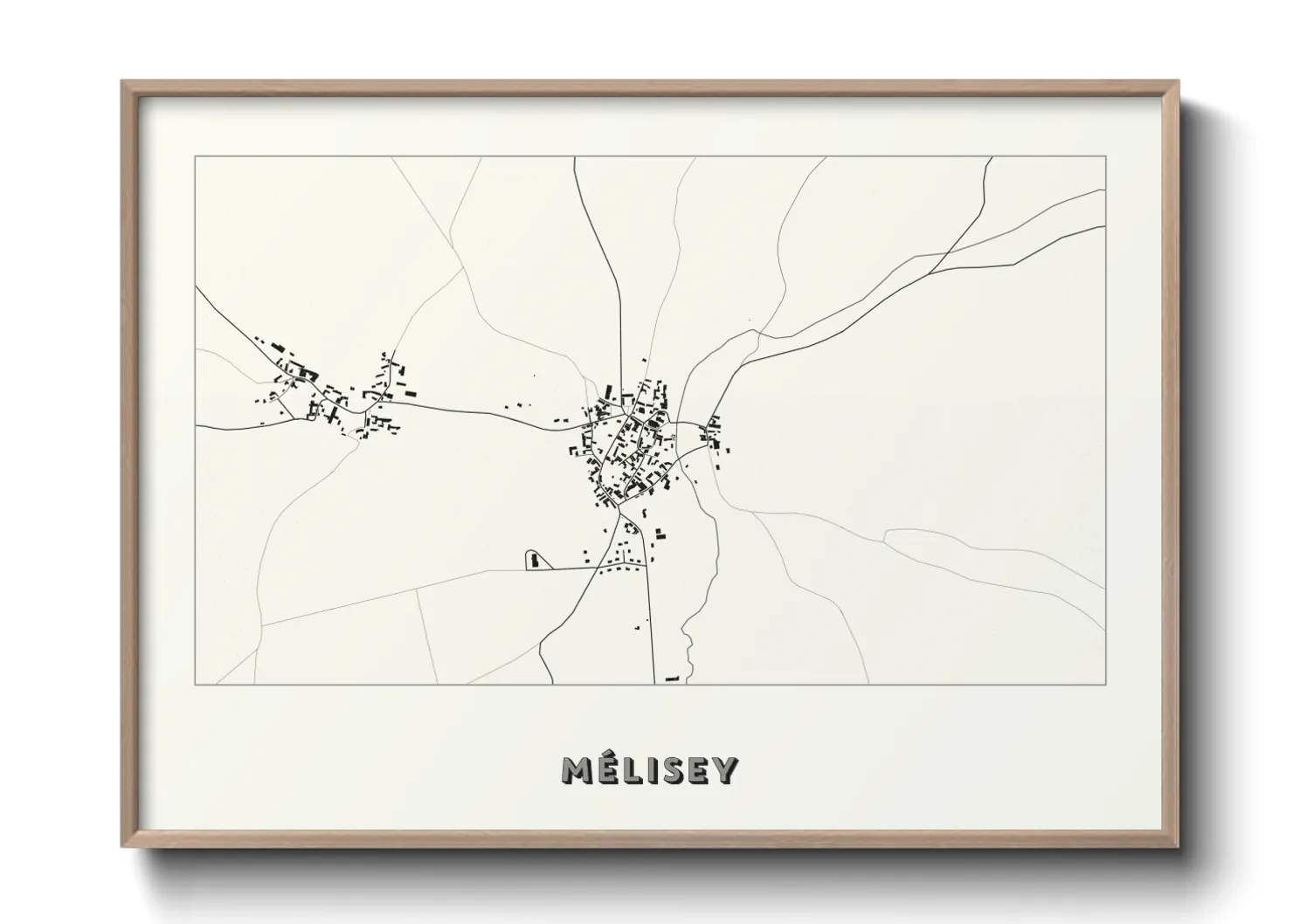 Une affiche de carte sur Mélisey