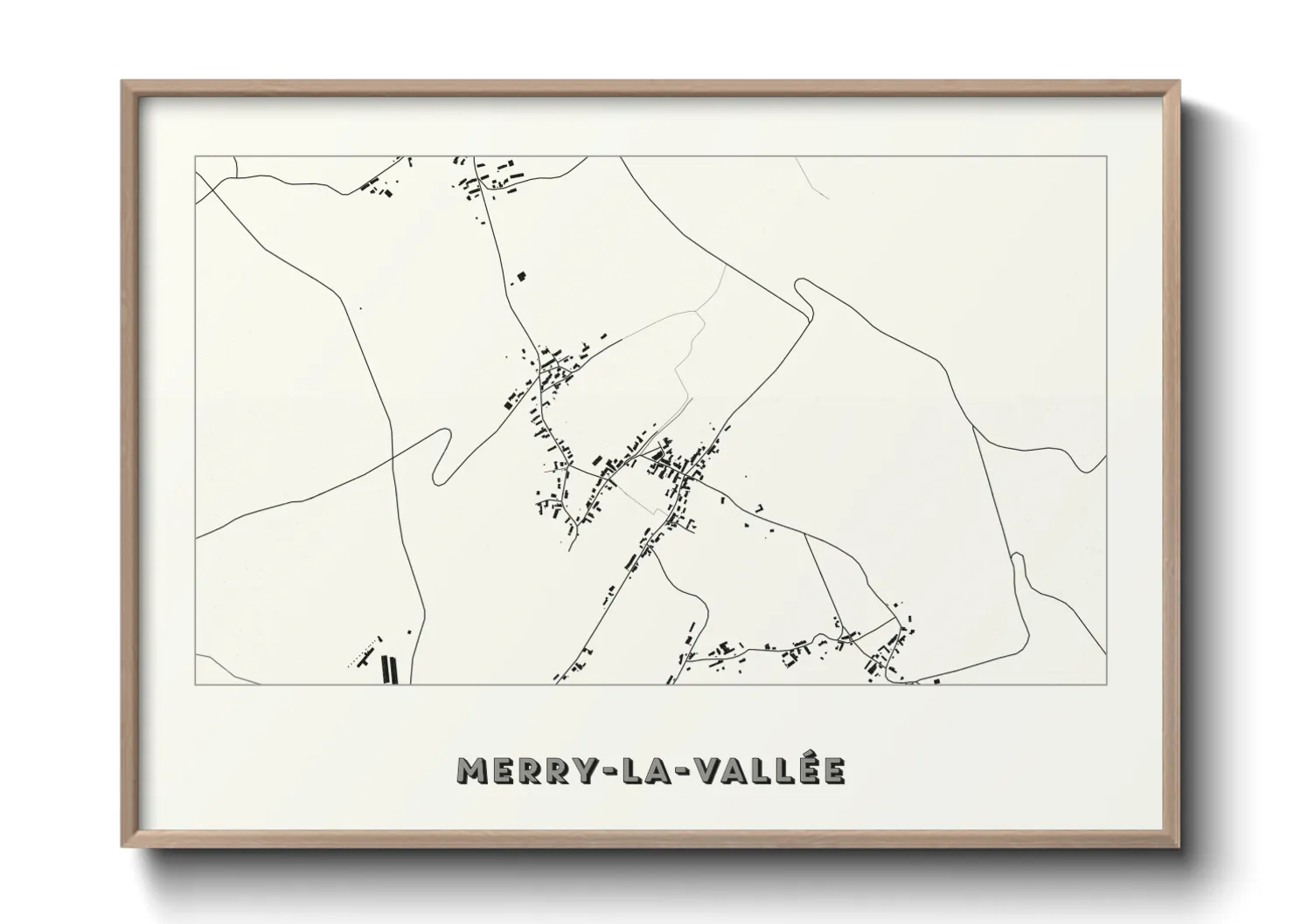 Une affiche de carte sur Merry-la-Vallée