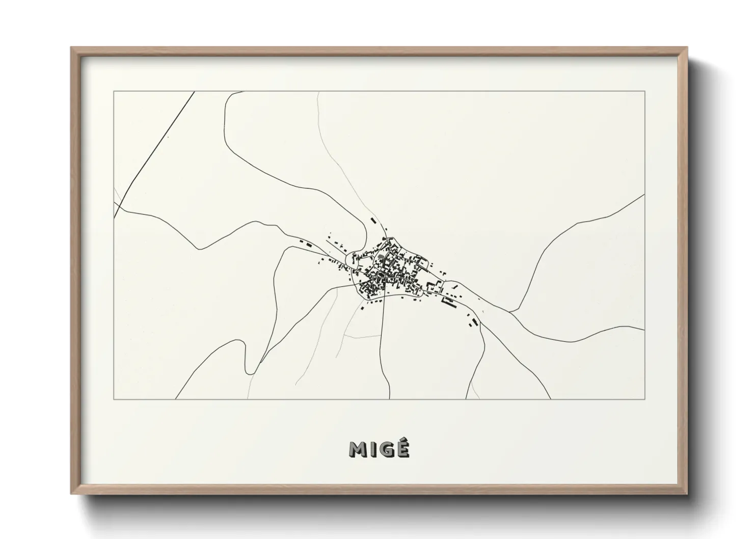 Une affiche de carte sur Migé