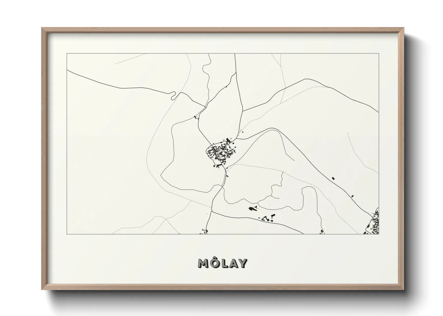 Une affiche de carte sur Môlay