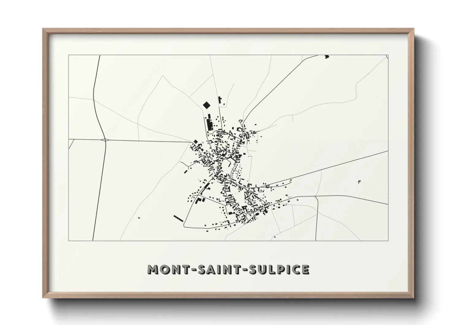Une affiche de carte sur Mont-Saint-Sulpice
