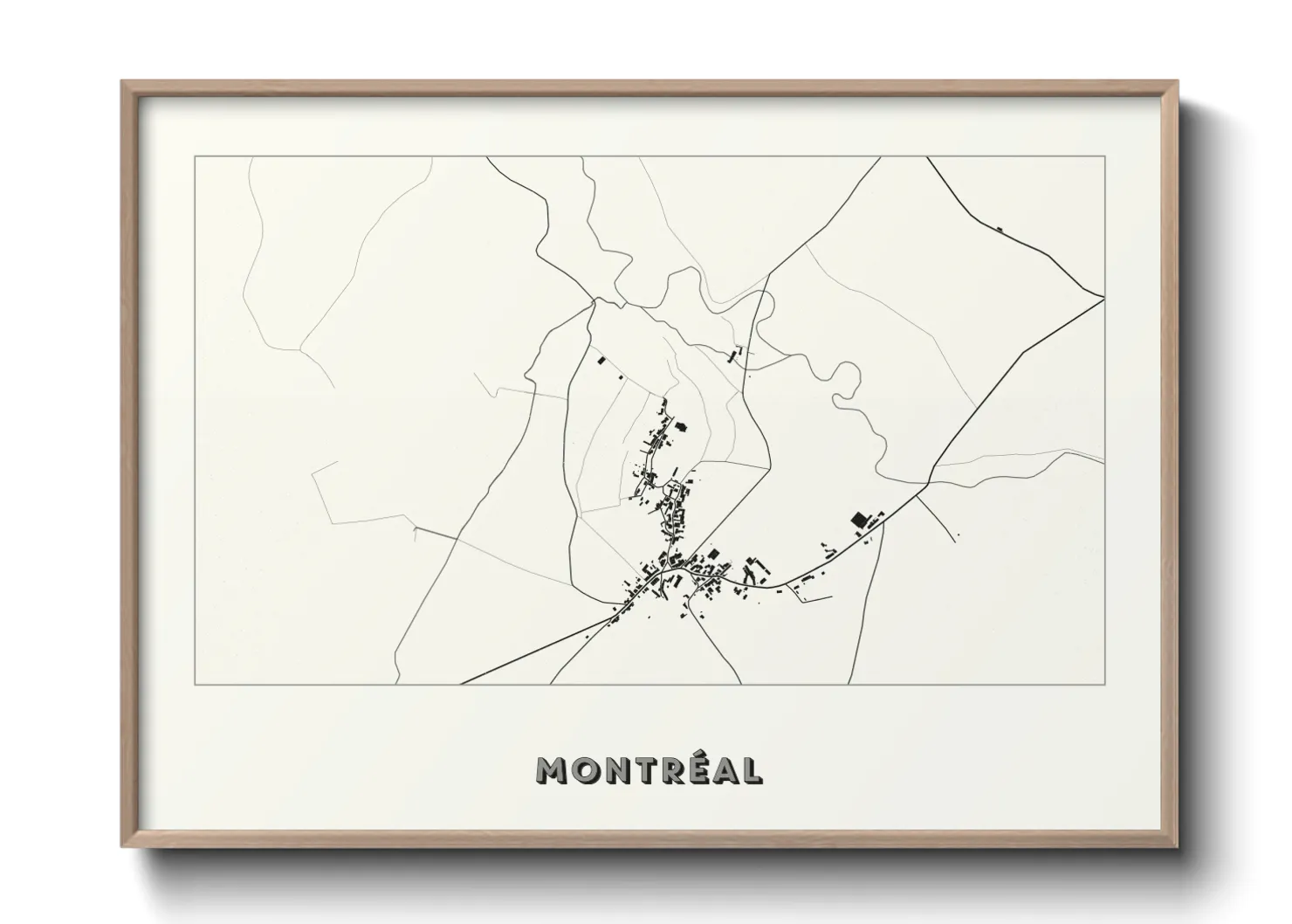Une affiche de carte sur Montréal