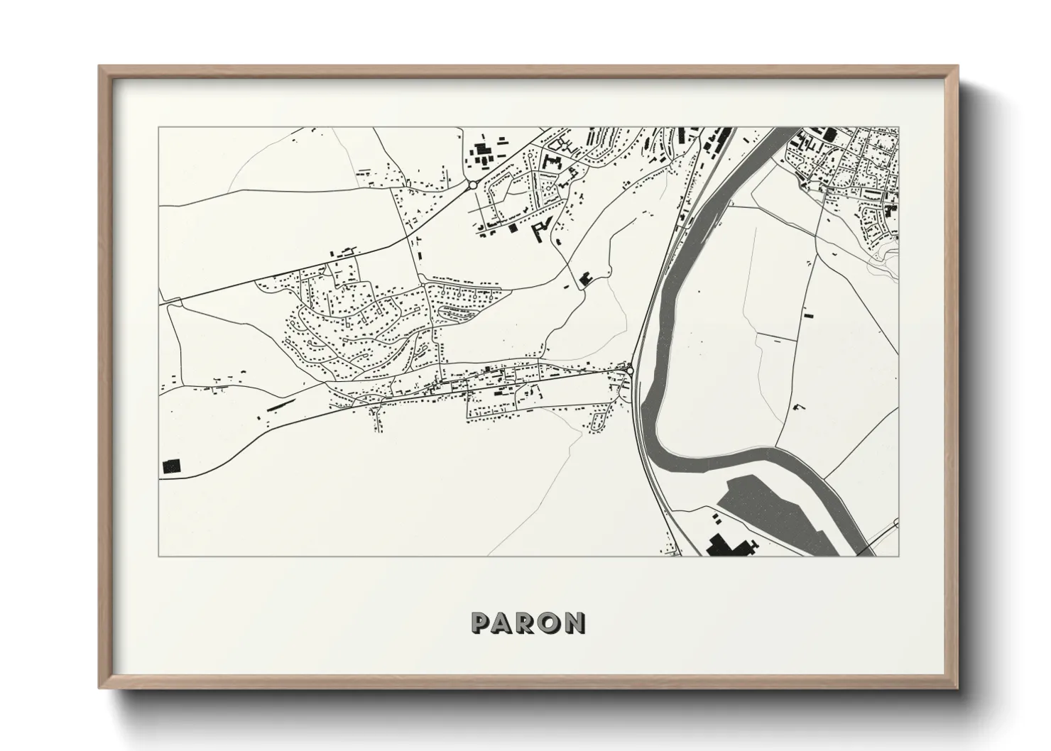 Une affiche de carte sur Paron