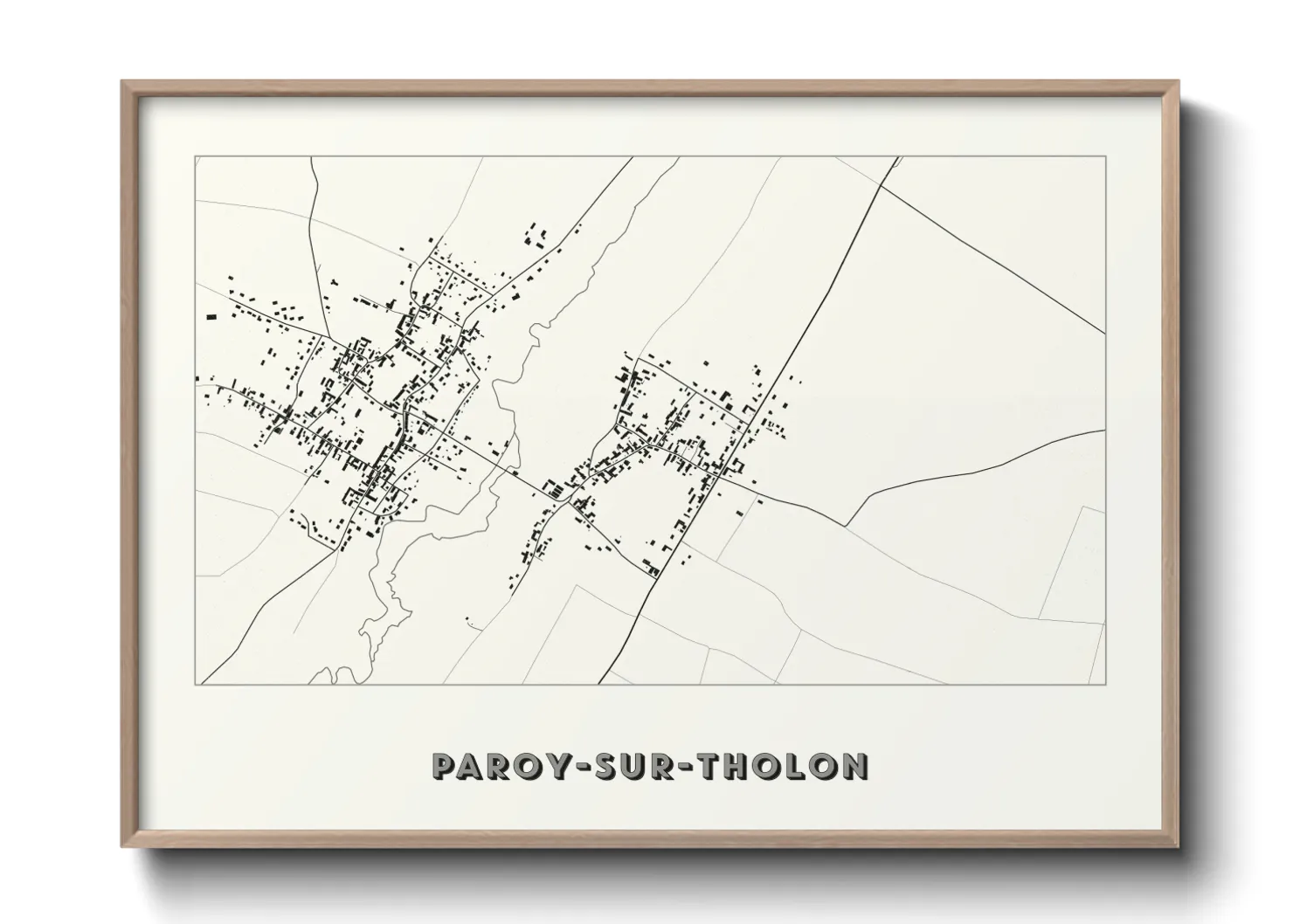Une affiche de carte sur Paroy-sur-Tholon