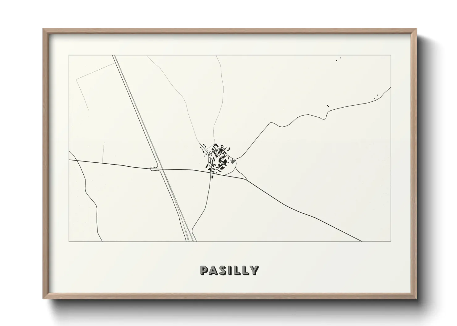 Une affiche de carte sur Pasilly