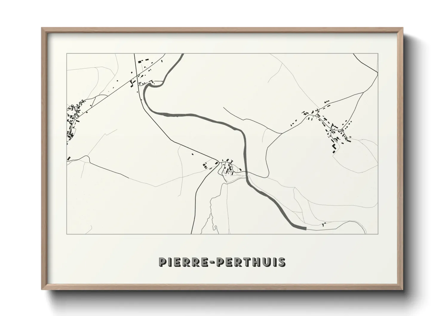 Une affiche de carte sur Pierre-Perthuis