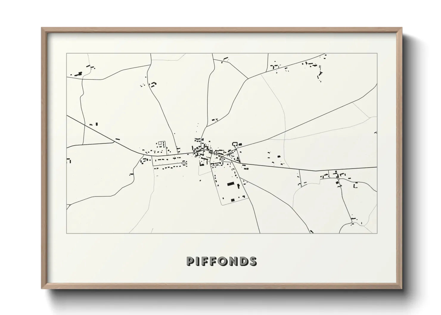 Une affiche de carte sur Piffonds