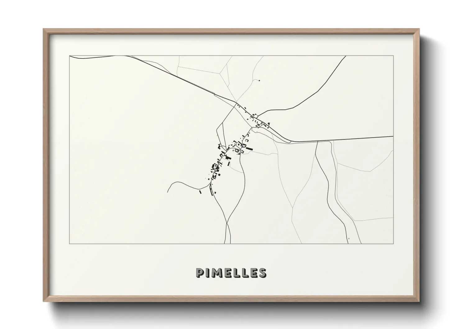 Une affiche de carte sur Pimelles
