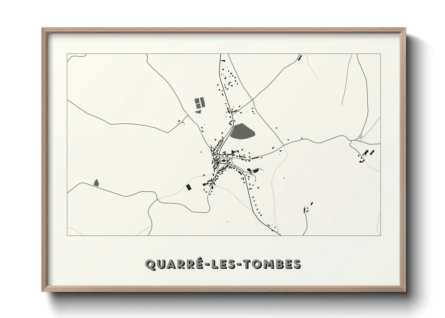 Une affiche de carte sur Quarré-les-Tombes