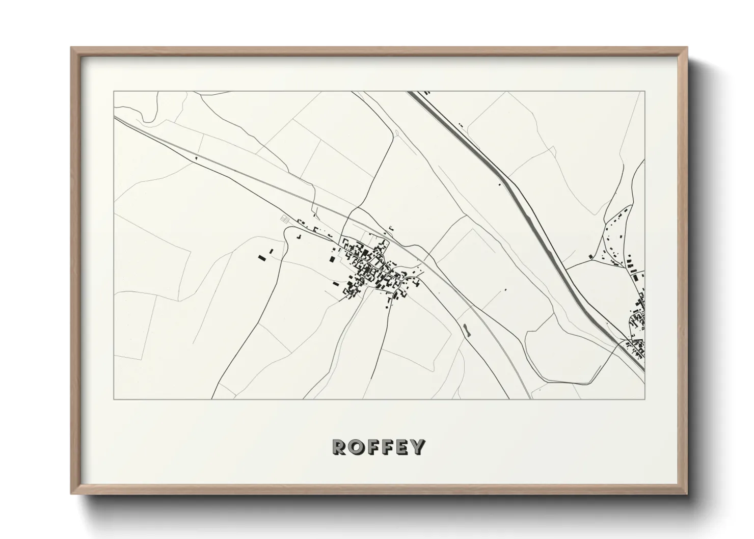 Une affiche de carte sur Roffey