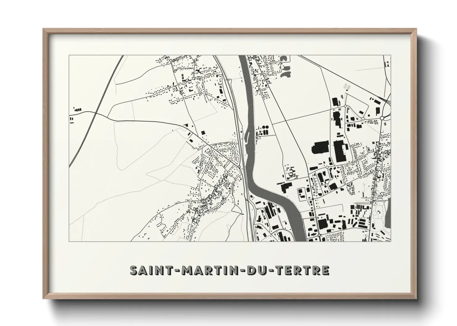 Une affiche de carte sur Saint-Martin-du-Tertre