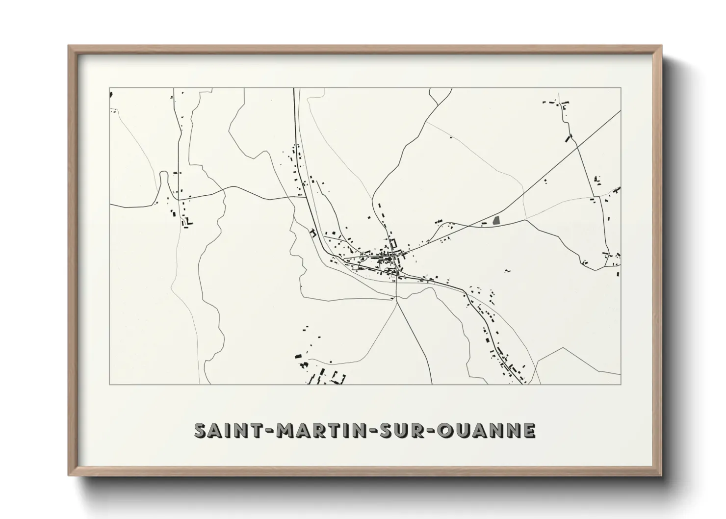Une affiche de carte sur Saint-Martin-sur-Ouanne