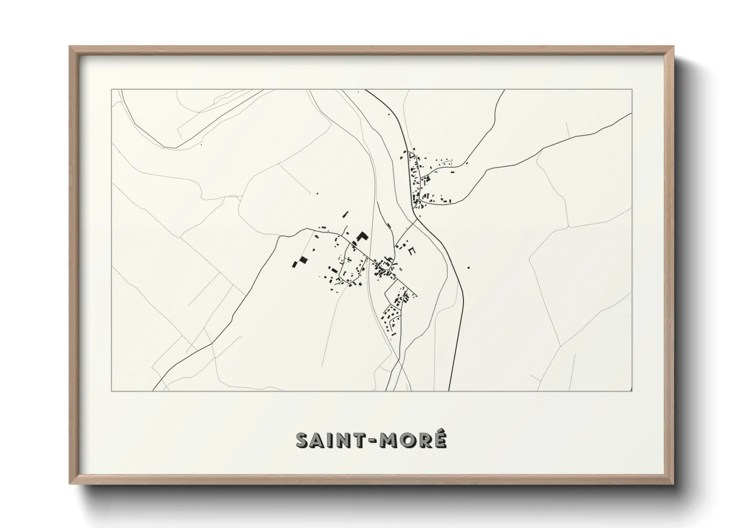 Une affiche de carte sur Saint-Moré