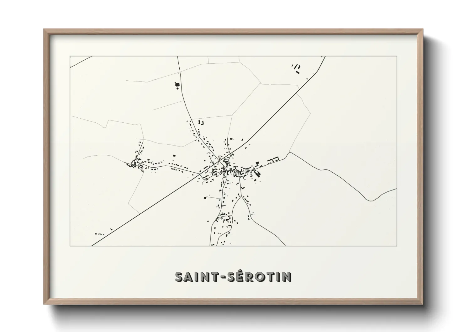 Une affiche de carte sur Saint-Sérotin