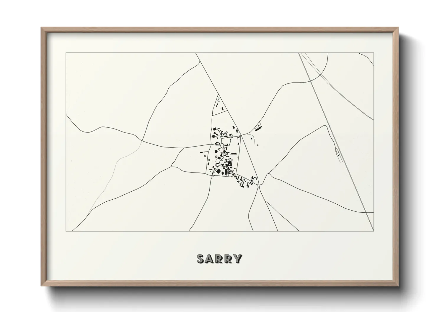Une affiche de carte sur Sarry