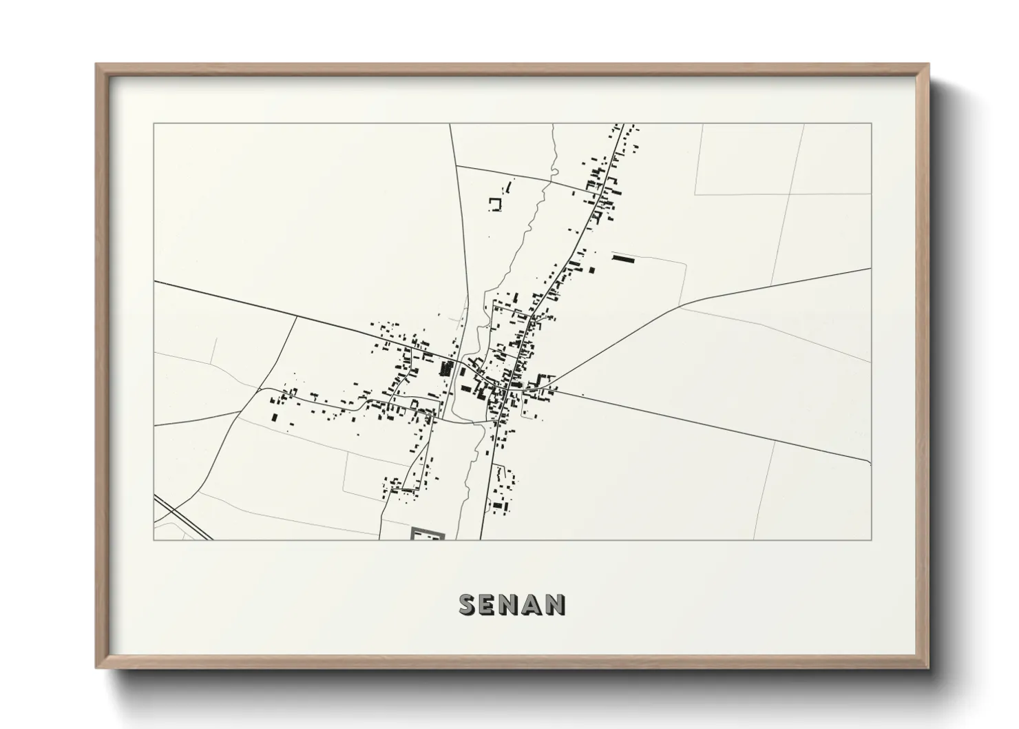 Une affiche de carte sur Senan
