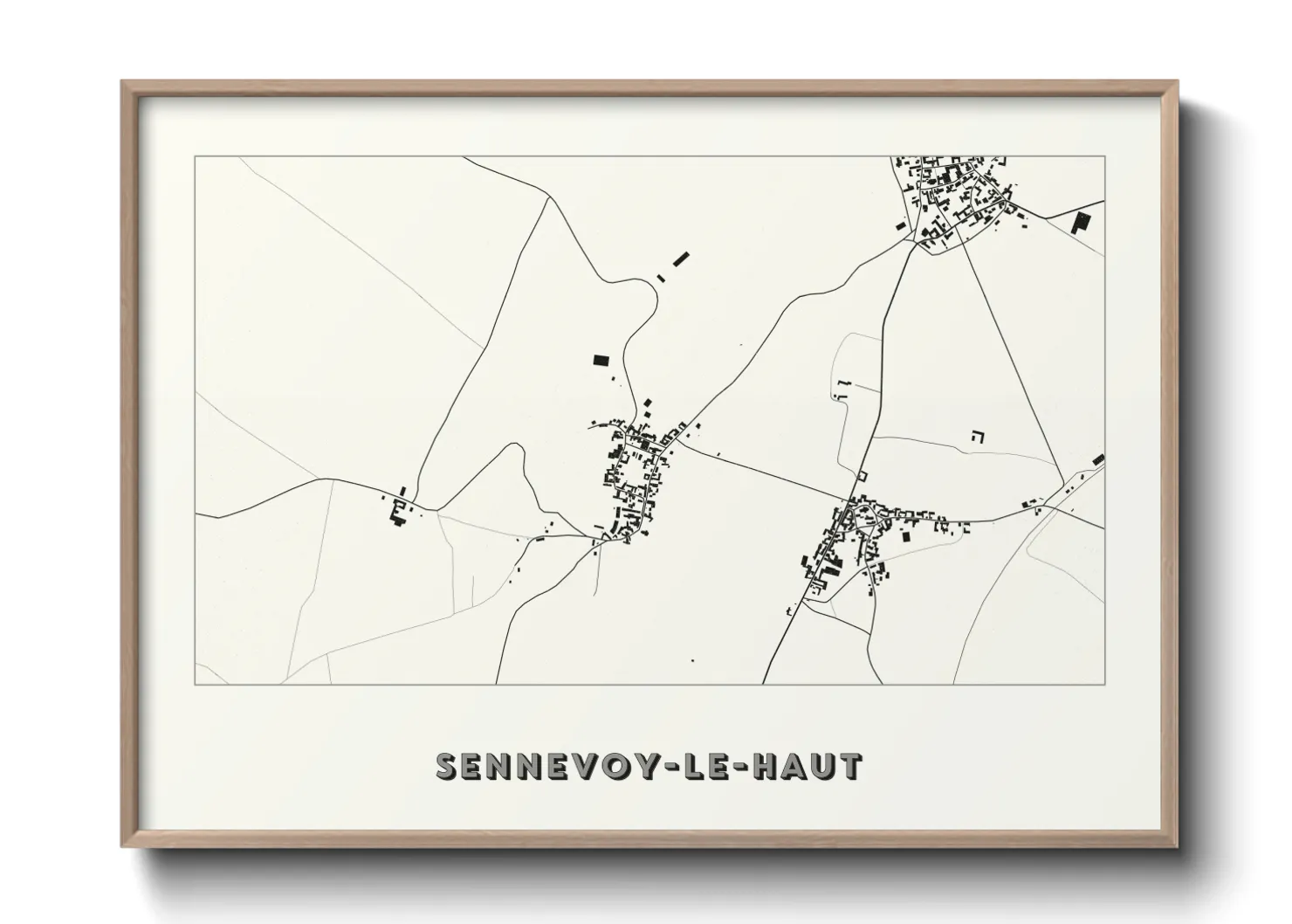 Une affiche de carte sur Sennevoy-le-Haut