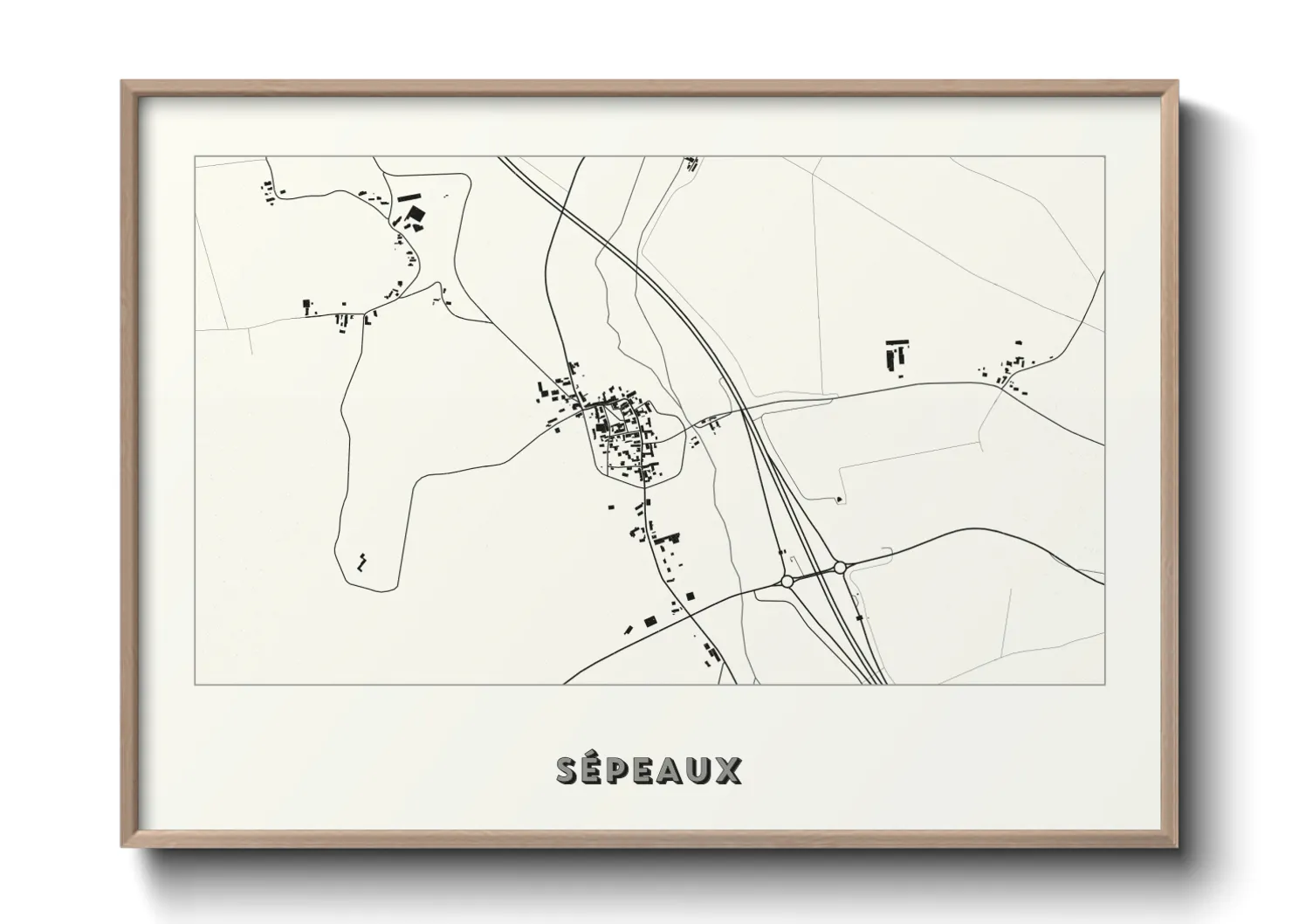 Une affiche de carte sur Sépeaux