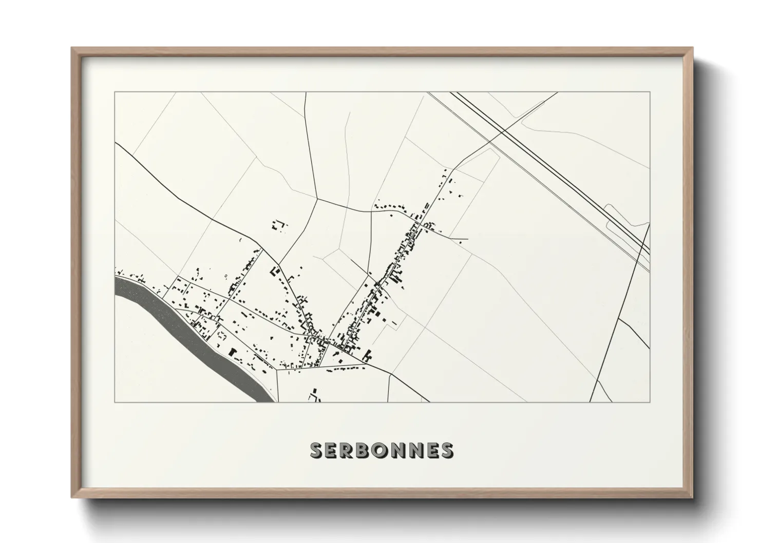 Une affiche de carte sur Serbonnes