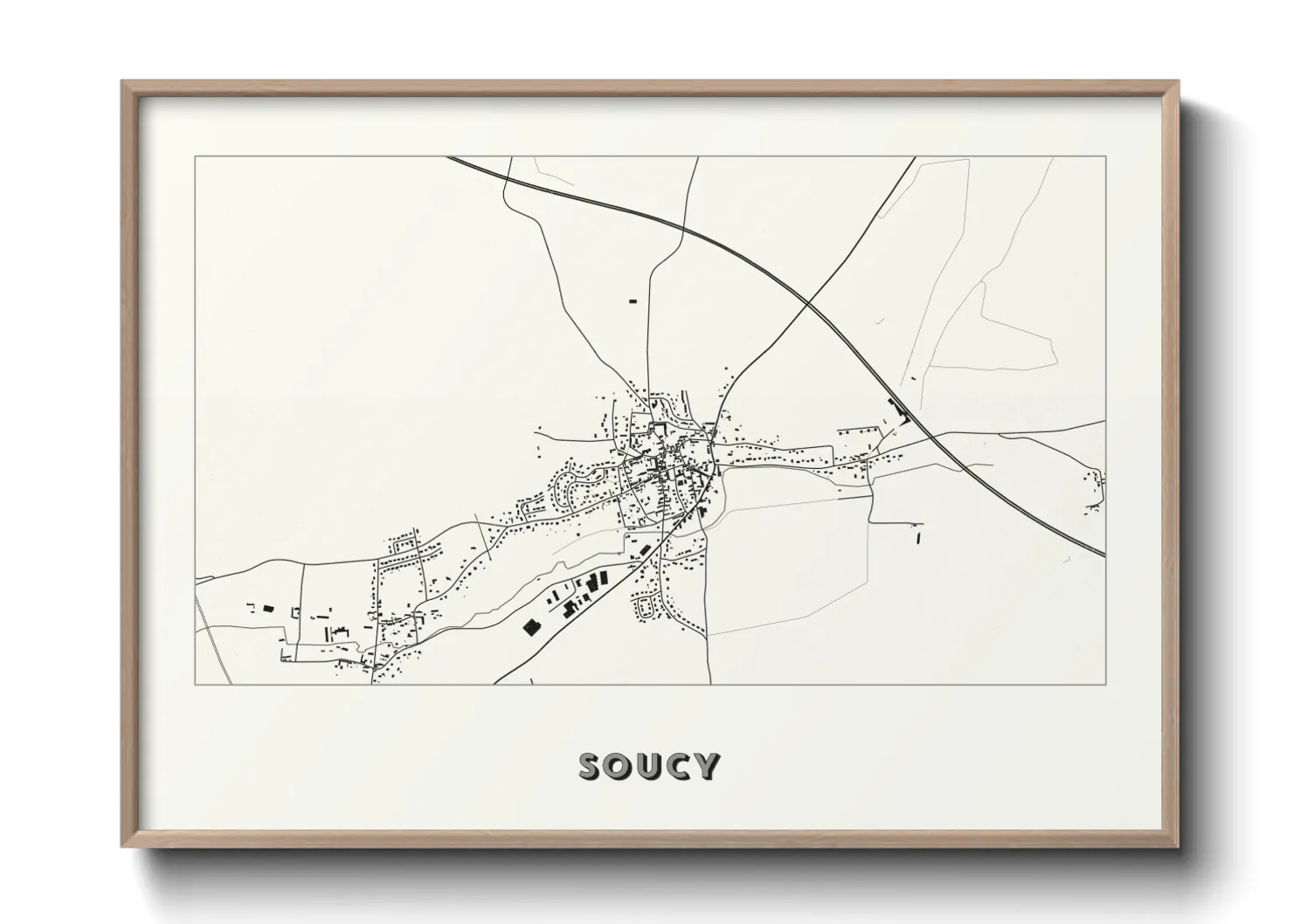 Une affiche de carte sur Soucy