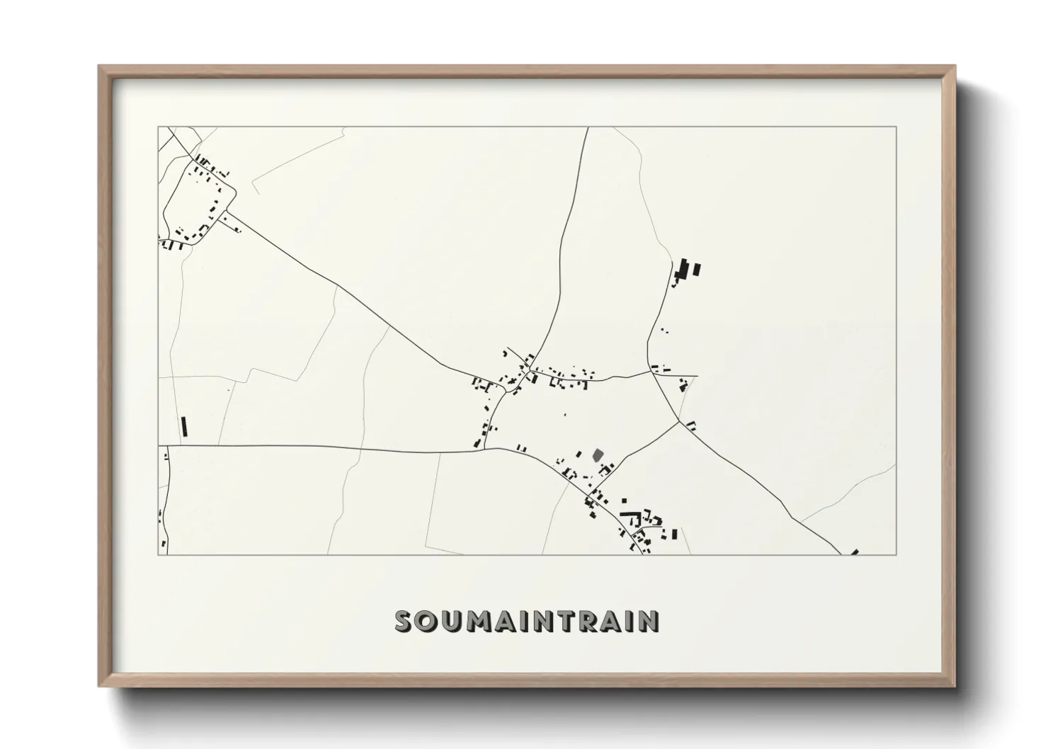 Une affiche de carte sur Soumaintrain
