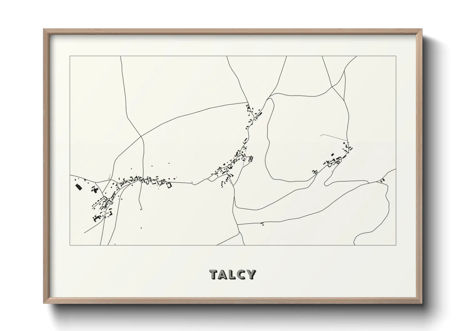Une affiche de carte sur Talcy