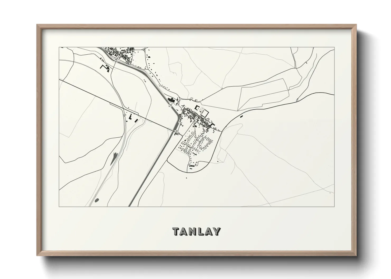 Une affiche de carte sur Tanlay