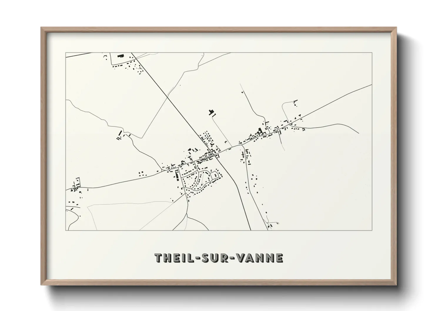 Une affiche de carte sur Theil-sur-Vanne