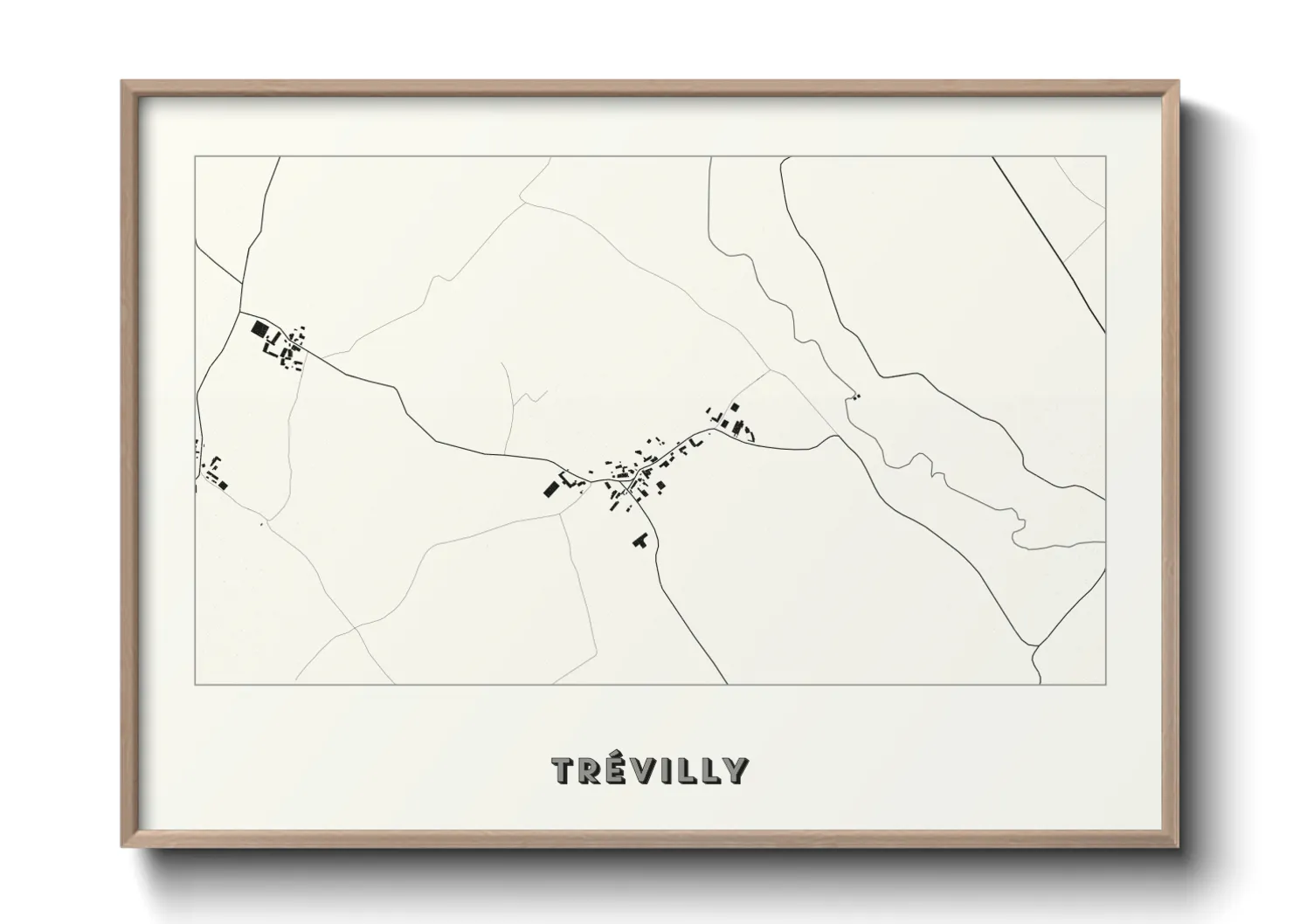 Une affiche de carte sur Trévilly