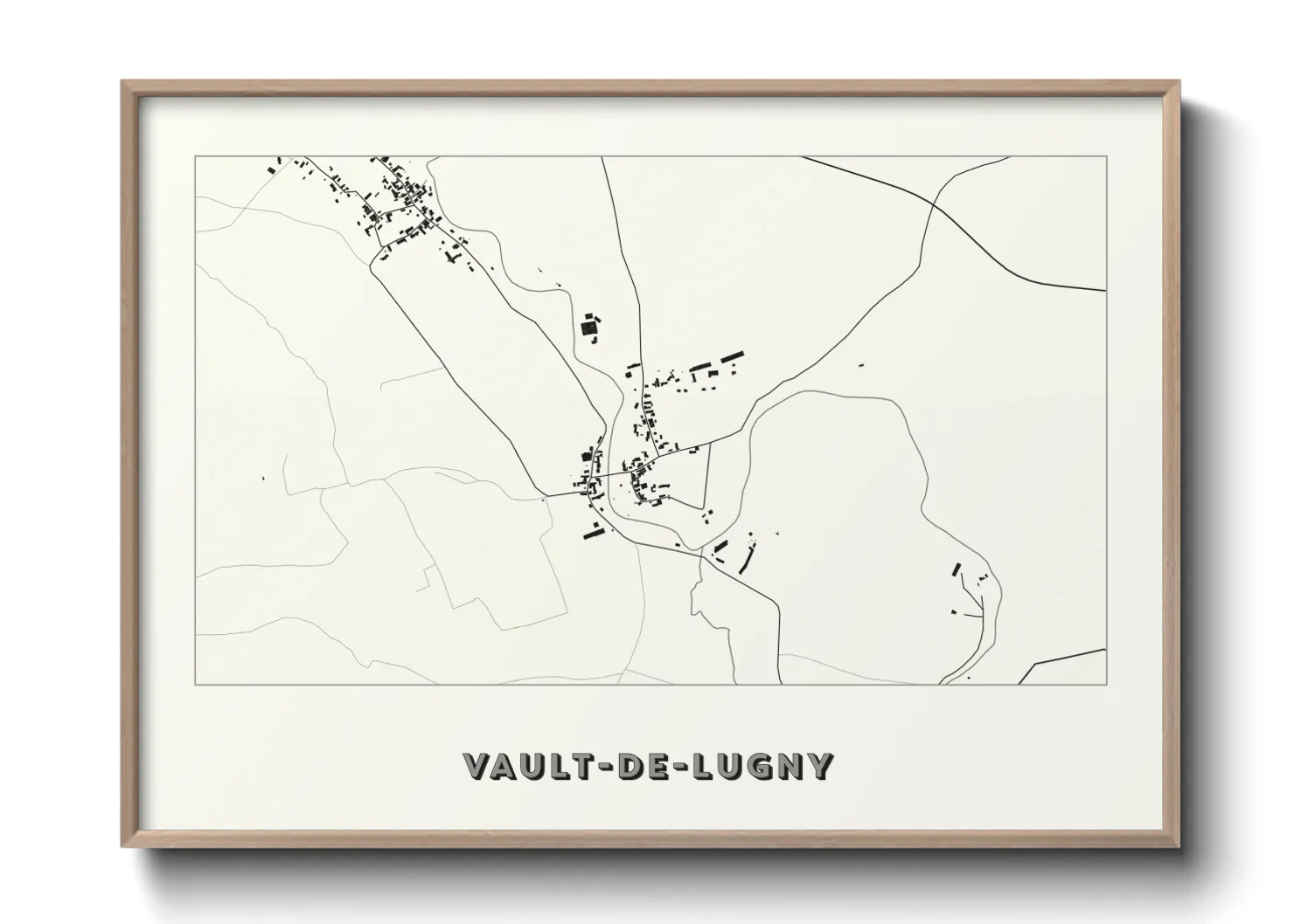 Une affiche de carte sur Vault-de-Lugny