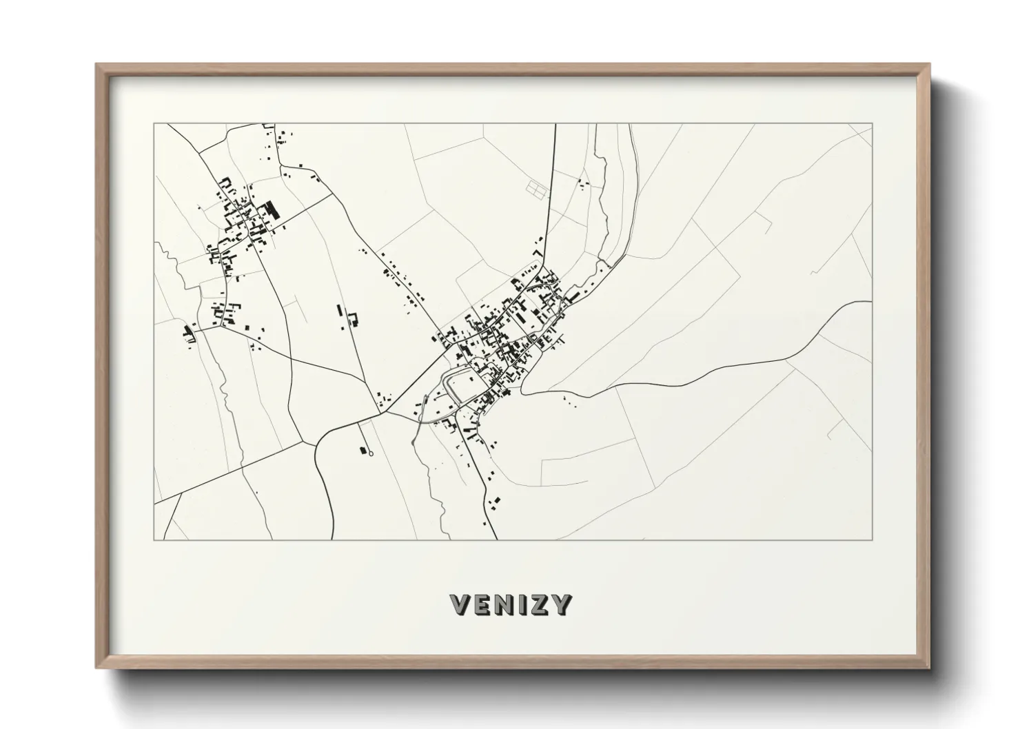 Une affiche de carte sur Venizy