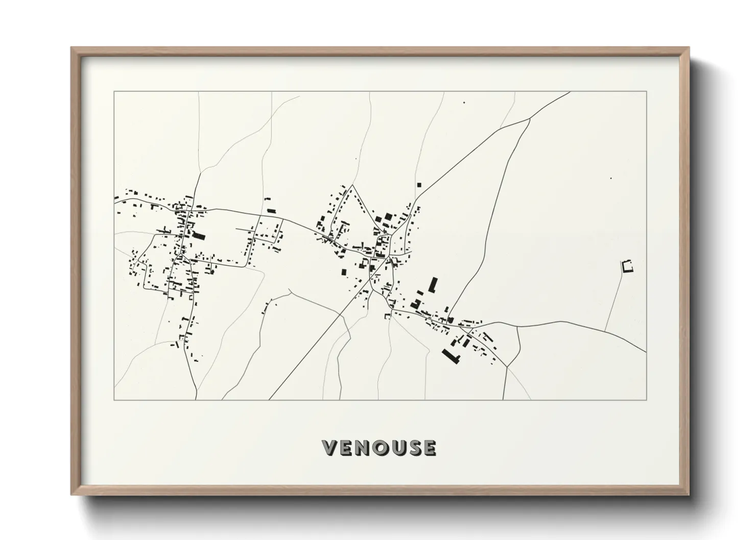 Une affiche de carte sur Venouse