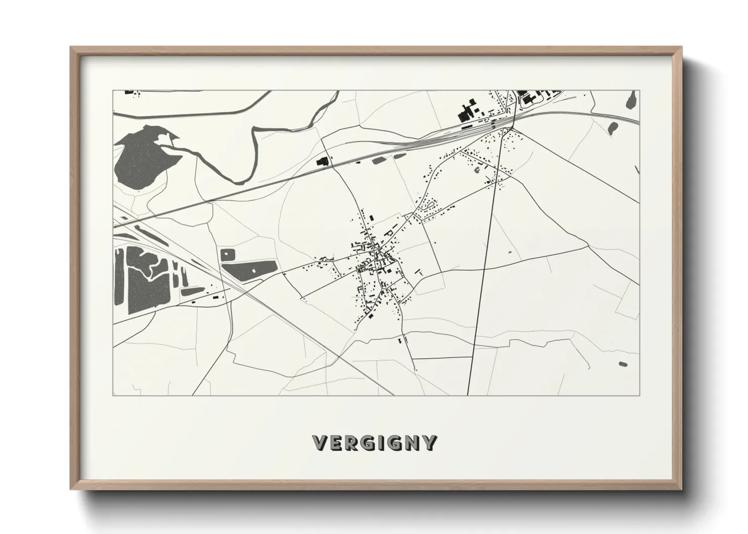Une affiche de carte sur Vergigny