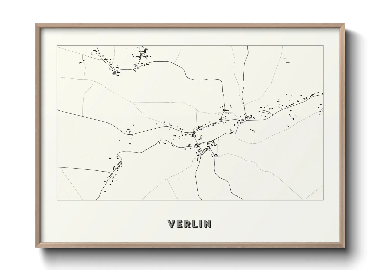 Une affiche de carte sur Verlin