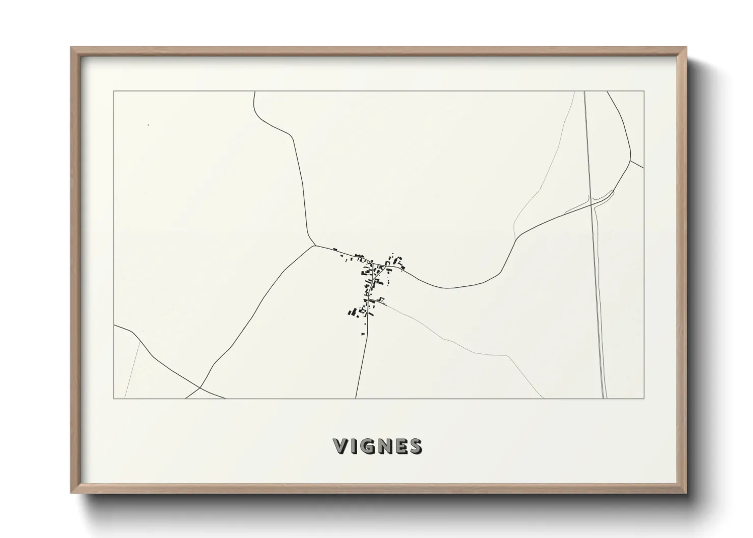 Une affiche de carte sur Vignes