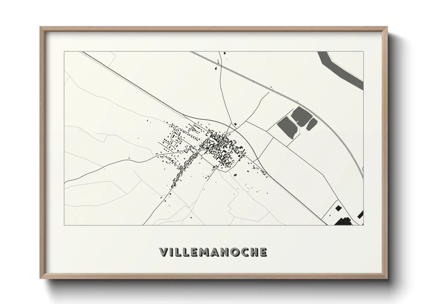 Une affiche de carte sur Villemanoche