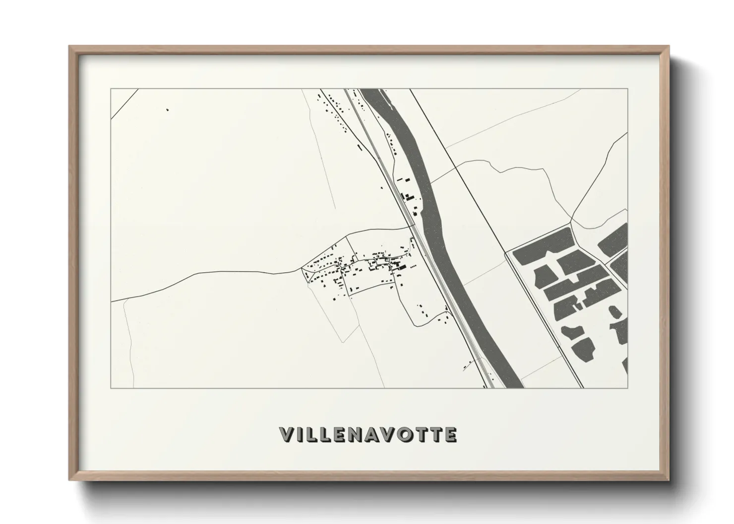 Une affiche de carte sur Villenavotte