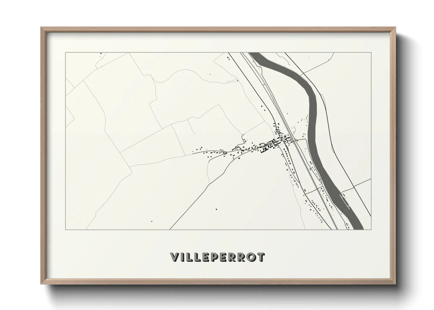 Une affiche de carte sur Villeperrot