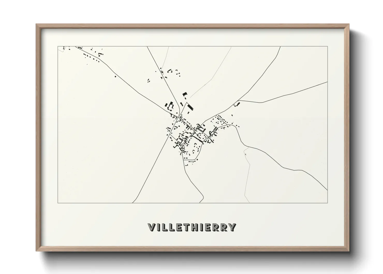 Une affiche de carte sur Villethierry