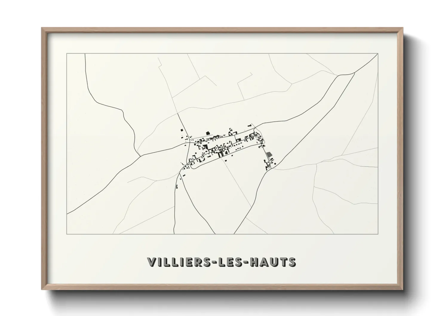 Une affiche de carte sur Villiers-les-Hauts