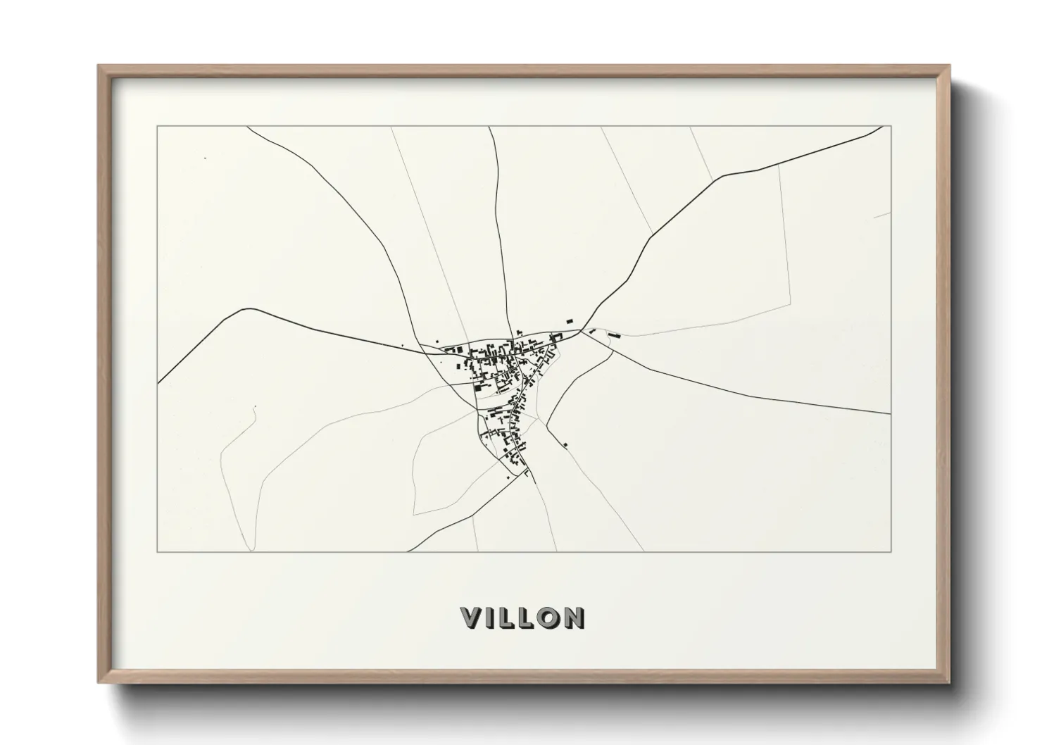 Une affiche de carte sur Villon
