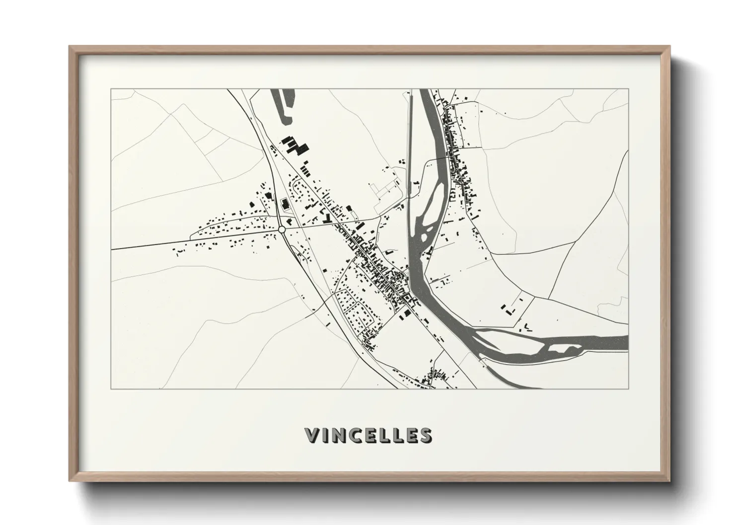 Une affiche de carte sur Vincelles